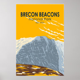 Poster Parque Nacional Brecon Beacons País de Gales Pen Y