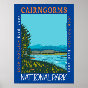 Poster Parque Nacional Cairngorms Escócia Angustiado
