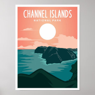 Poster Parque Nacional Channel Islands Califórnia Viagem 
