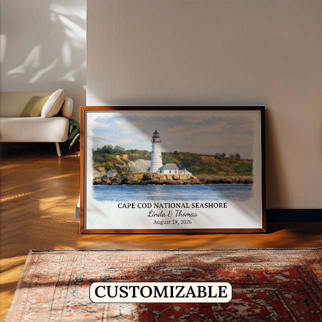 Poster Parque Nacional Costa de Cape Cod Massachusetts Aq (Criador carregado)