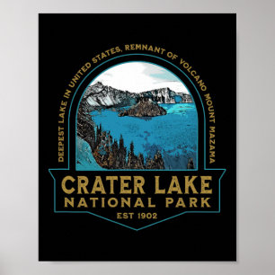Poster Parque Nacional Crater Lake Oregon Monte Mazama Hi