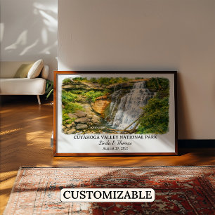 Poster Parque Nacional Cuyahoga Valley Ohio Aquarela