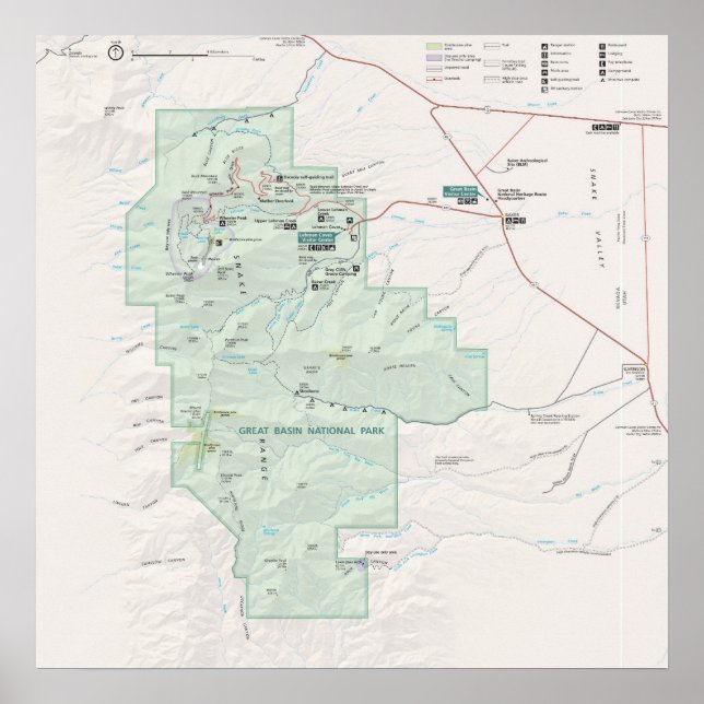 Póster Parque Nacional da Bacia do excelente (Frente)