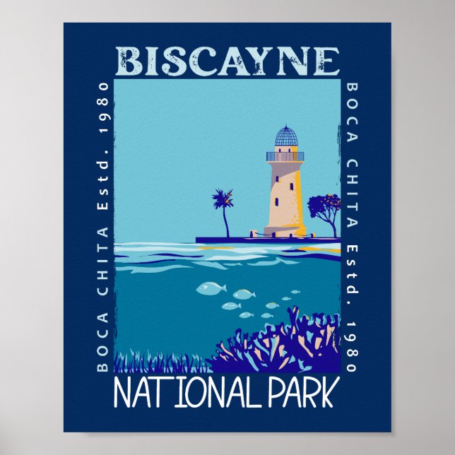 Poster Parque Nacional da Biscaia, Boca Chita Chave Afeta (Frente)