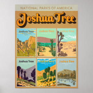 Poster Parque Nacional da Califórnia, Joshua Tree, Landma