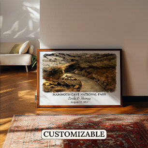 Poster Parque Nacional da Caverna do Mamute Kentucky Aqua