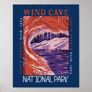 Poster Parque Nacional da Caverna Eólica, Dakota do Sul, 