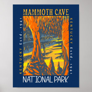 Poster Parque Nacional da Caverna Mammoth, Kentucky, em c