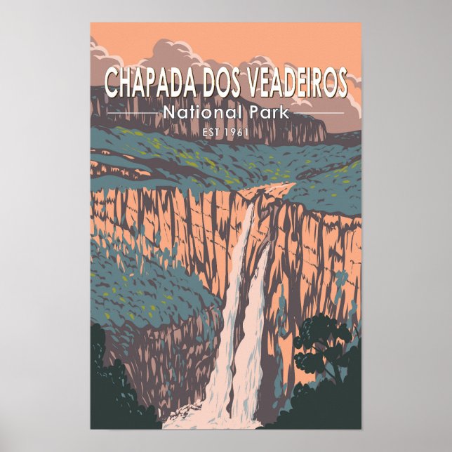 Poster Parque Nacional da Chapada Dos Veadeiros Viagem Br (Frente)