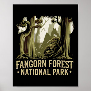 Poster Parque Nacional da Floresta de Fangorn Proibida Li