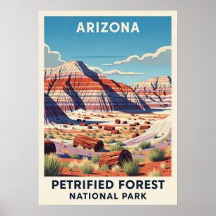 Poster Parque Nacional da Floresta Petrificada da arizona