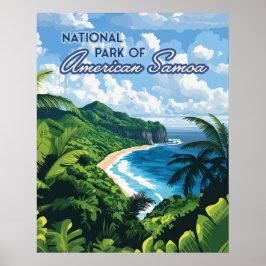 Poster Parque Nacional da Floresta Tropical de Samoa Amer