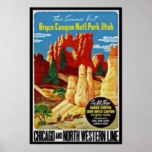 Póster Parque nacional da garganta de Bryce