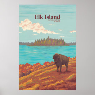 Poster Parque Nacional da Ilha dos Alces Alberta Canadá V