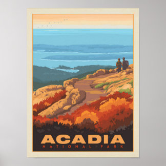 Poster Parque Nacional da Montanha cadillac Acadia, Minim