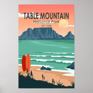 Poster Parque Nacional da Montanha mesa África do Sul Vin
