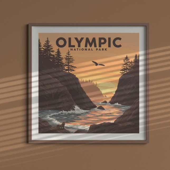 Poster Parque Nacional da Olimpiadas Vintage (Criador carregado)