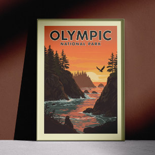 Poster Parque Nacional da Olimpiadas Vintage