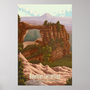 Poster Parque Nacional da Suíça Boêmia República Tcheca
