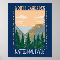 Parque Nacional das Cascades do Norte, Vintage, fo