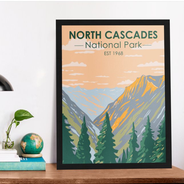Poster Parque Nacional das Cascades do Norte, Washington  (Criador carregado)