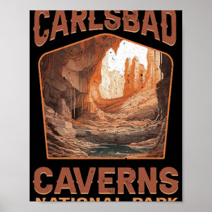 Poster Parque Nacional das Cavernas de Carlsbad Novo Méxi
