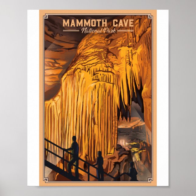Poster Parque Nacional das Cavernas de Mammoth Litho Trab (Frente)