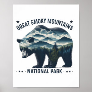 Poster Parque Nacional das Grandes Montanhas Fumosas Urso