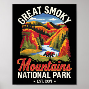 Poster Parque Nacional das Grandes Montanhas Fumosas Vint