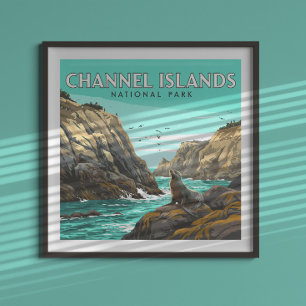 Poster Parque Nacional das Ilhas Vintage Channel