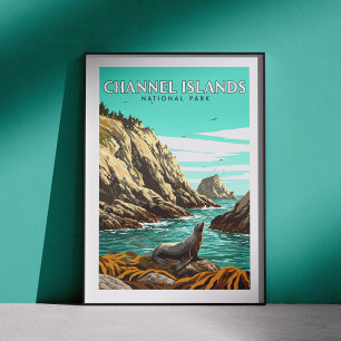 Poster Parque Nacional das Ilhas Vintage Channel