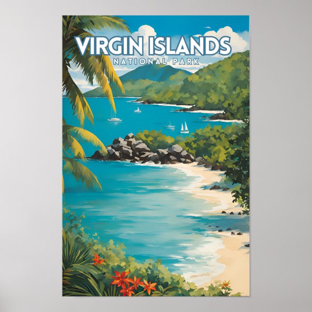 Poster Parque Nacional das Ilhas Virgens (Frente)
