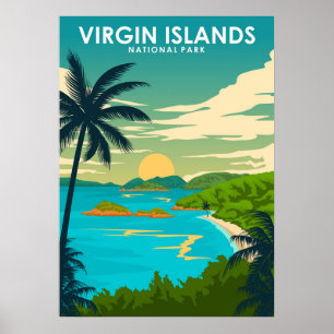 Poster Parque Nacional das Ilhas Virgens - Viagem