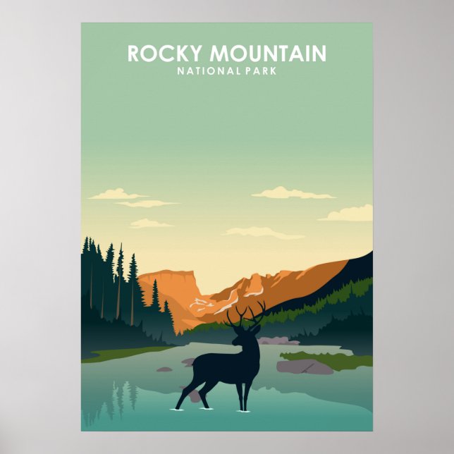 Poster Parque Nacional das Montanhas Rochosas (Frente)