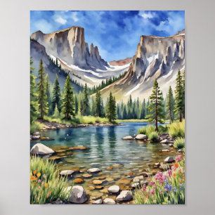 Poster Parque Nacional das Montanhas Rochosas Dream Lake 