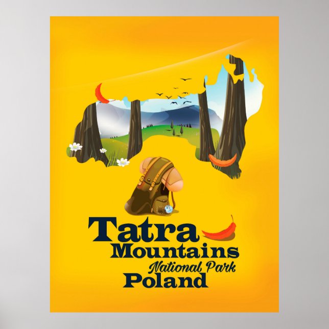 Poster Parque Nacional das Montanhas Tatra, Polônia (Frente)