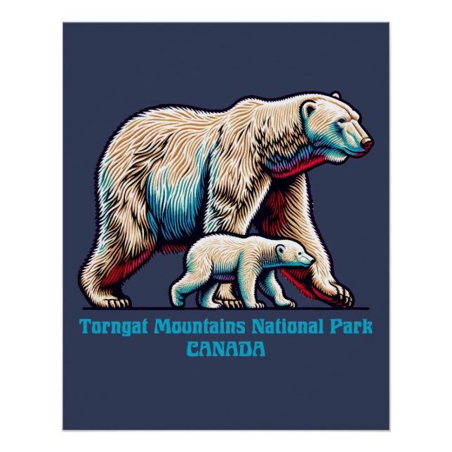 Póster Parque Nacional das Montanhas Torngat Canadá (Frente)