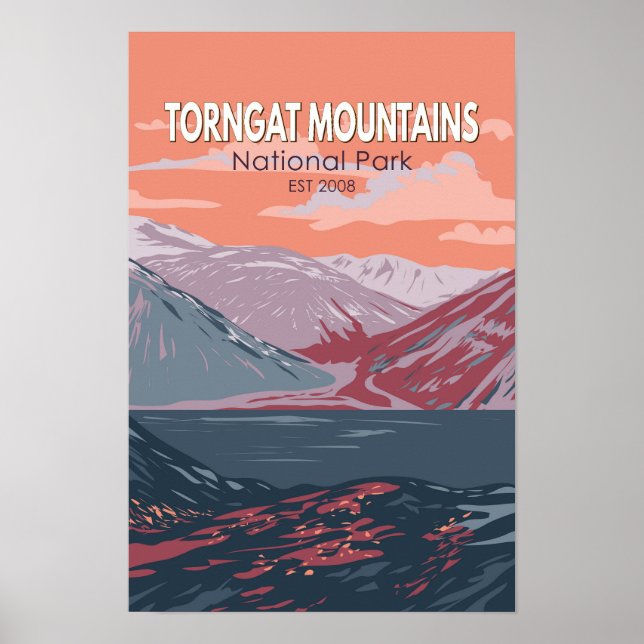 Poster Parque Nacional das Montanhas Torngat Canadá Vinta (Frente)