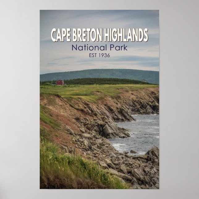 Poster Parque Nacional das Terras Altas de Cape Breton Ca (Frente)