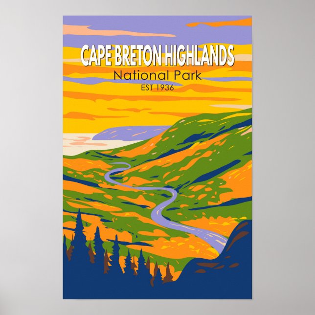 Poster Parque Nacional das Terras Altas de Cape Breton Vi (Frente)