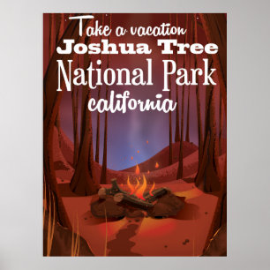 Póster Parque nacional de árvore de Joshua, viagem de