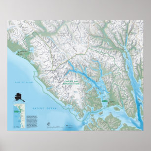 Póster Parque nacional de baía de geleira
