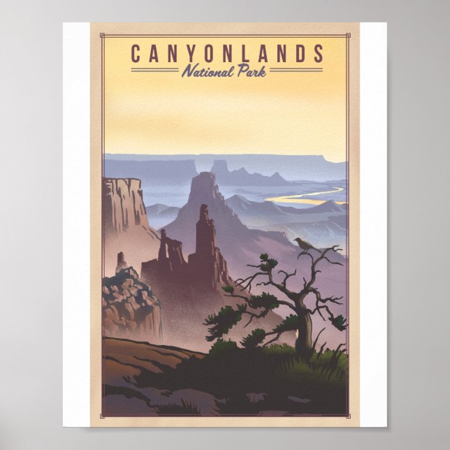Poster Parque Nacional de Canyonlands Litho Trabalho de a (Frente)