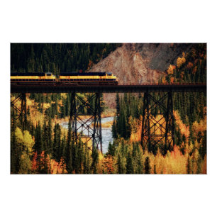 Póster Parque nacional de Denali e conserva EUA Alaska