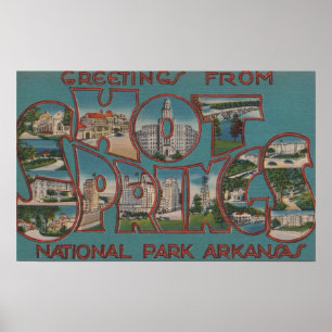 Póster Parque nacional de Hot Springs, Arkansas