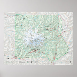 Póster Parque nacional de Monte Rainier