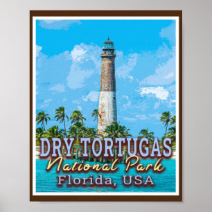 POSTER PARQUE NACIONAL DE TORTUGAS SECO - FLÓRIDA ESTADOS