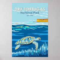Parque Nacional de Tortugas Seco Turtle Vintage