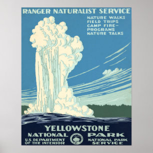 Póster Parque nacional de Yellowstone