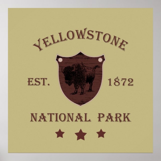 Poster Parque nacional de Yellowstone (Frente)